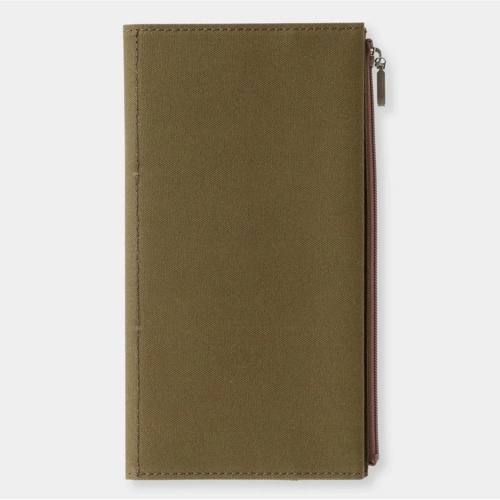 NEW TRAVELER'S Notebook Cotton Zipper Case Olive Regular Size JAPAN